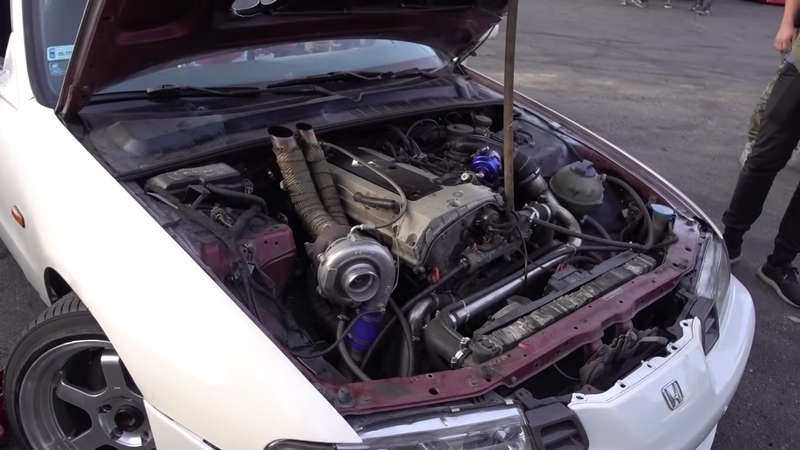 Illustration for article titled I Am Extremely Here For This RWD Honda Prelude With a Turbo Mercedes Engine